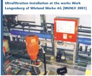 Ultrafiltration installation